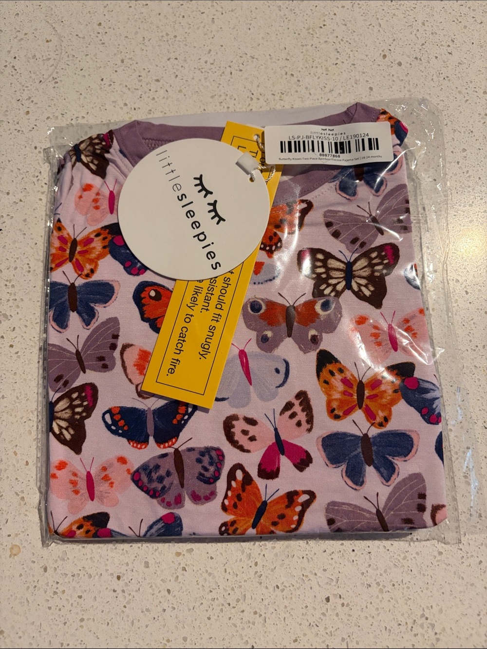Little Sleepies Butterfly Kisses two piece